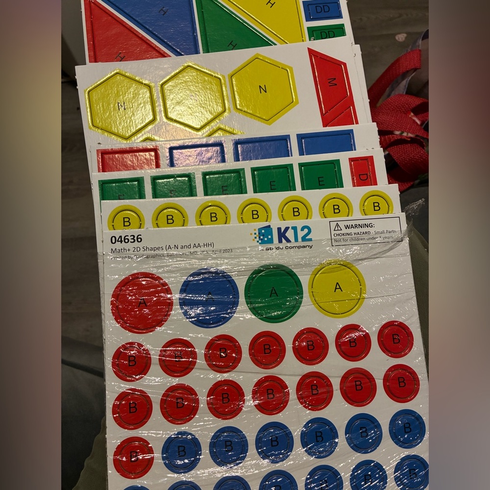 Educational Math Shapes - Red, Blue, Yellow